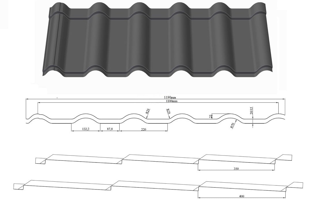 Металлочерепица Дюна Бельгия (Арселор) — изображение 5
