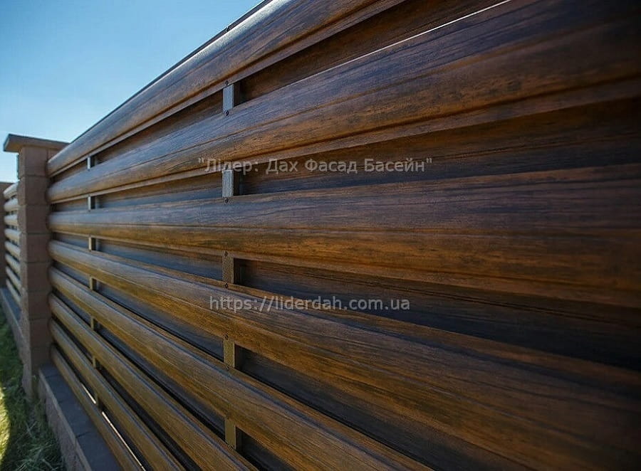 Металлический штакетник двухсторонний