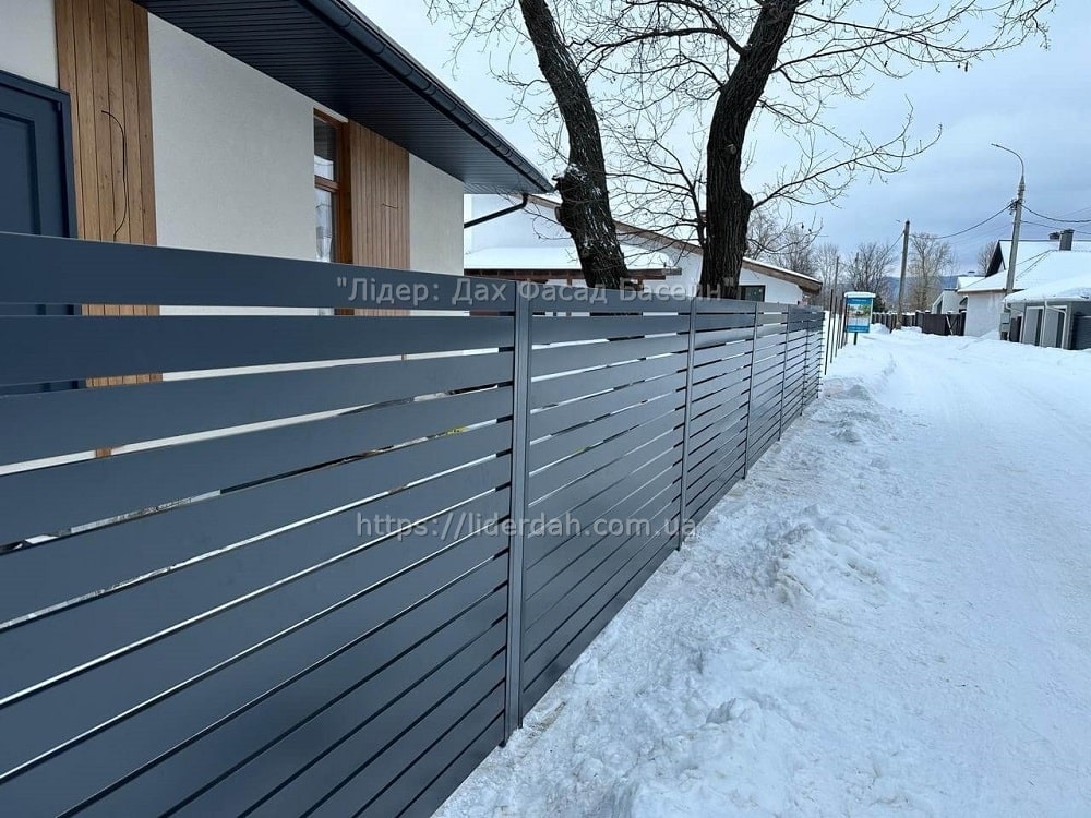 Забор ранчо (из металлических ламелей) — изображение 4