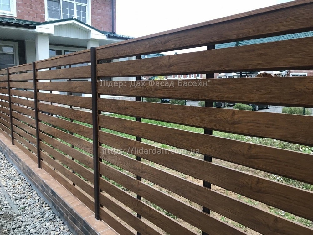 Забор ранчо (из металлических ламелей) — изображение 5