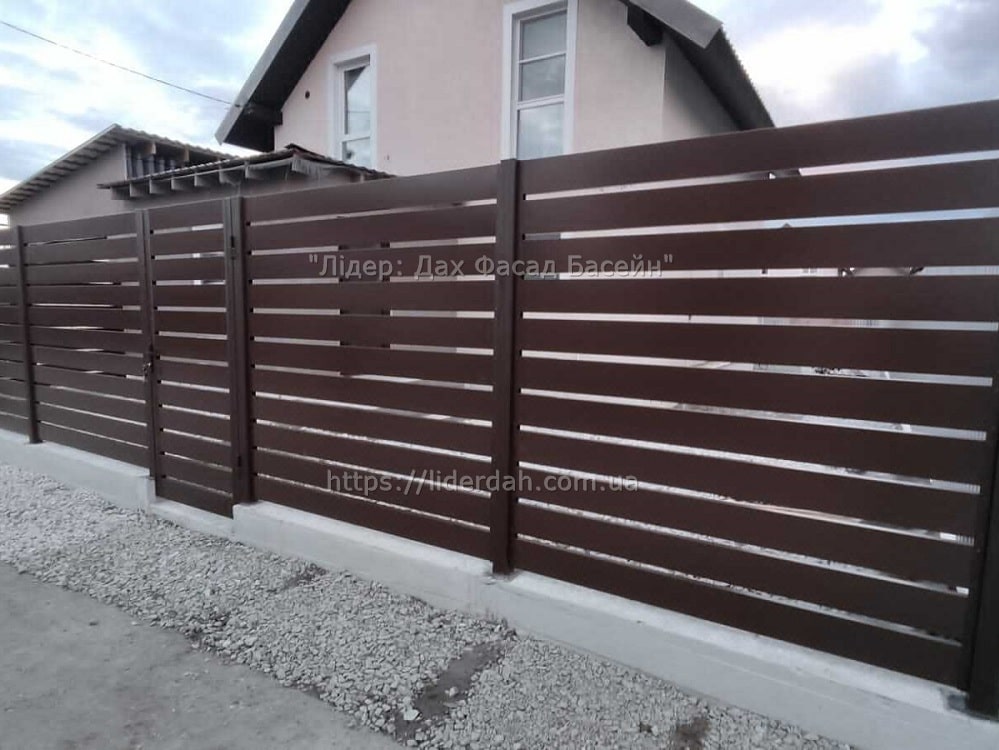 Забор ранчо (из металлических ламелей) — изображение 6