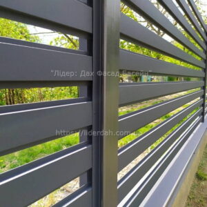 Забор ранчо (из металлических ламелей)