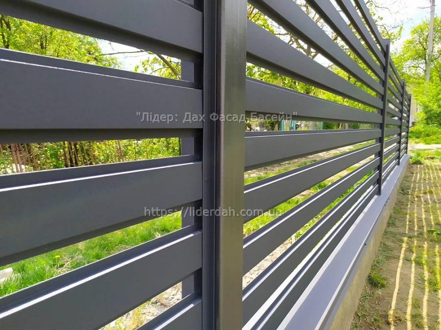 Забор ранчо (из металлических ламелей)